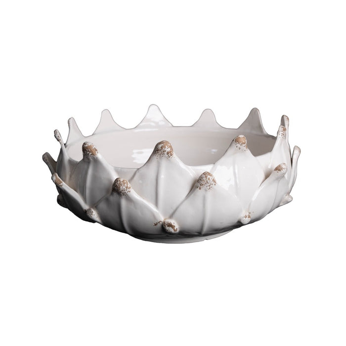 ceramic artichoke bowl off white decorative 