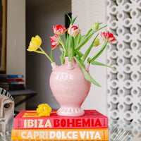 ceramic round tulipiere pink