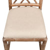 Sarreid, Ltd. dining chair bamboo natural oak whitewashed linen seat