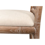 Sarreid, Ltd. dining chair bamboo natural oak whitewashed linen seat