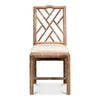 Sarreid, Ltd. dining chair bamboo natural oak whitewashed linen seat