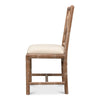 Sarreid, Ltd. dining chair bamboo natural oak whitewashed linen seat