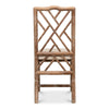 Sarreid, Ltd. dining chair bamboo natural oak whitewashed linen seat