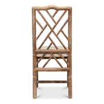 Sarreid, Ltd. dining chair bamboo natural oak whitewashed linen seat