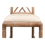 Sarreid, Ltd. dining chair bamboo natural oak whitewashed linen seat