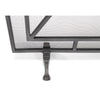 fireplace screen iron panel mesh square triangles bronze brass geometric contemporary modern stand