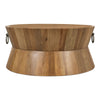 round coffee table driftwood brown