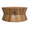 round coffee table driftwood brown