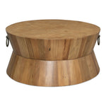 round coffee table driftwood brown