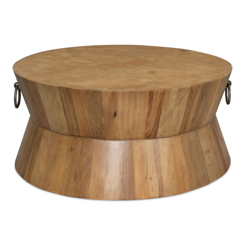round coffee table driftwood brown
