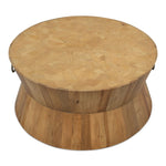 round coffee table driftwood brown