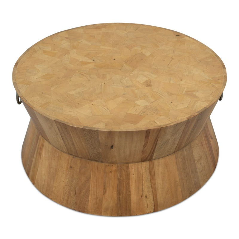 round coffee table driftwood brown
