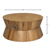round coffee table driftwood brown