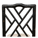 antique matte black bamboo dining chair 
