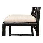 antique matte black bamboo dining chair 