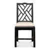 antique matte black bamboo dining chair 