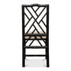 antique matte black bamboo dining chair 