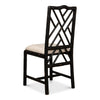 antique matte black bamboo dining chair 