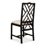 antique matte black bamboo dining chair 