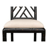 antique matte black bamboo dining chair 