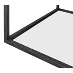 cocktail coffee rectangle table iron frame parquet wood natural