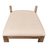 white wash finish on oak wood linen seat dining chair