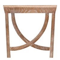 white wash finish on oak wood linen seat dining chair