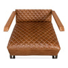 quilted brown leather chair 