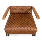 quilted brown leather chair 