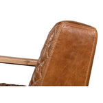 quilted brown leather chair 