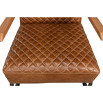 quilted brown leather chair 