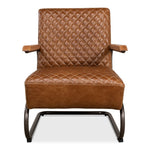 quilted brown leather chair 