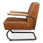 quilted brown leather chair 