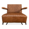 quilted brown leather chair 