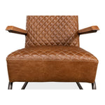 quilted brown leather chair 