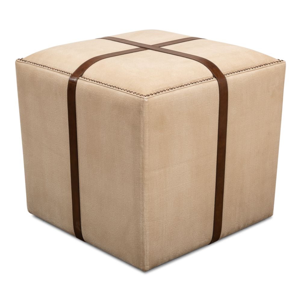 Canvas & Leather Stool by BSEID