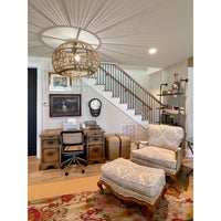 lifestyle ottoman canvas leather 