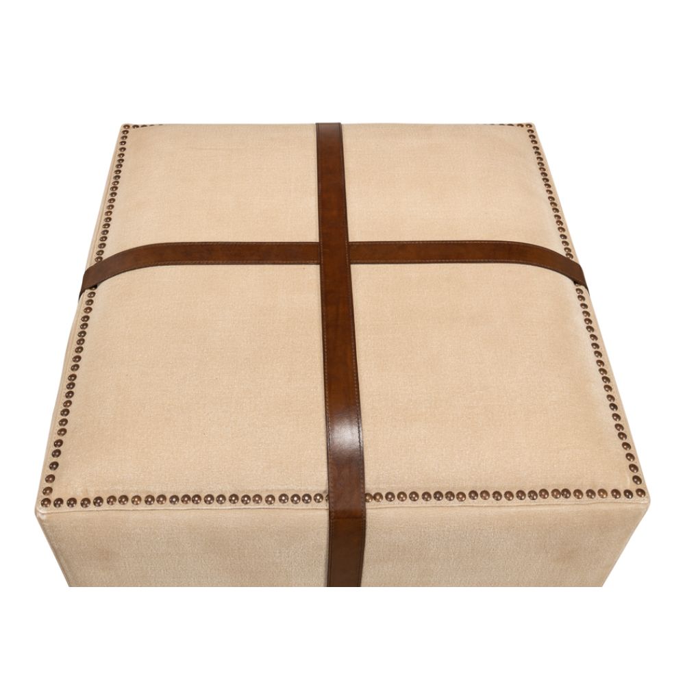 Canvas & Leather Stool by BSEID