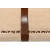 Canvas & Leather Stool by BSEID