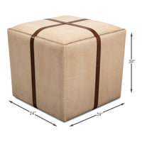 Canvas & Leather Stool by BSEID