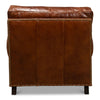 overstuffed brown leather chair 