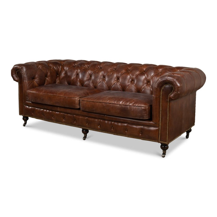 Castered Chesterfield Sofa