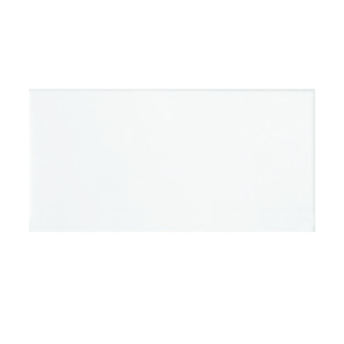 A blank, solid white rectangular glass protector on a solid white background.
