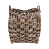 rattan kubu woven basket handles gray natural