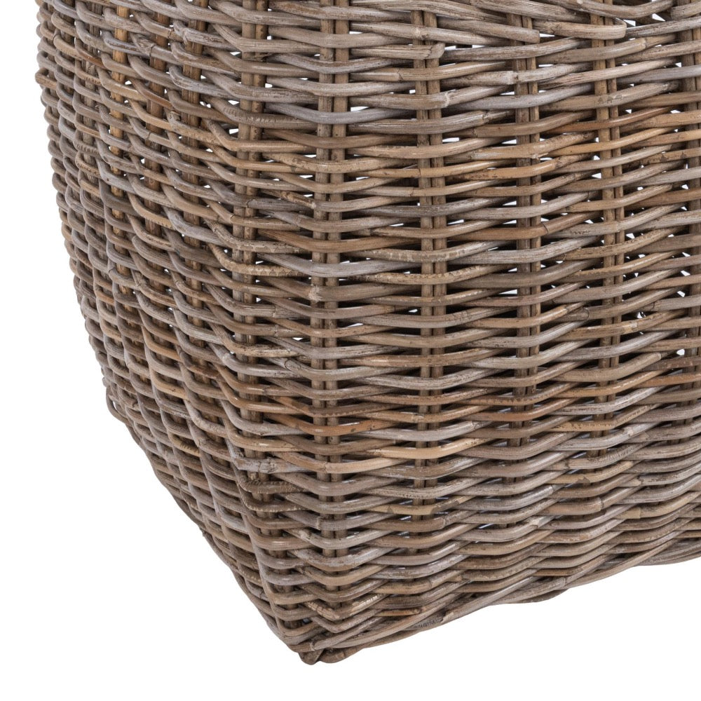rattan kubu woven basket handles gray natural