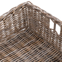 rattan kubu woven short basket handles gray natural 
