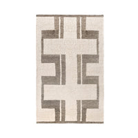 charcoal ivory contemporary textured wool area rug