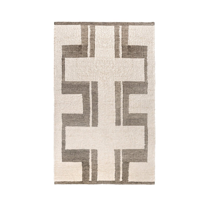 charcoal ivory contemporary textured wool area rug