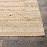 neutral stripes tan ivory area rug jute wool