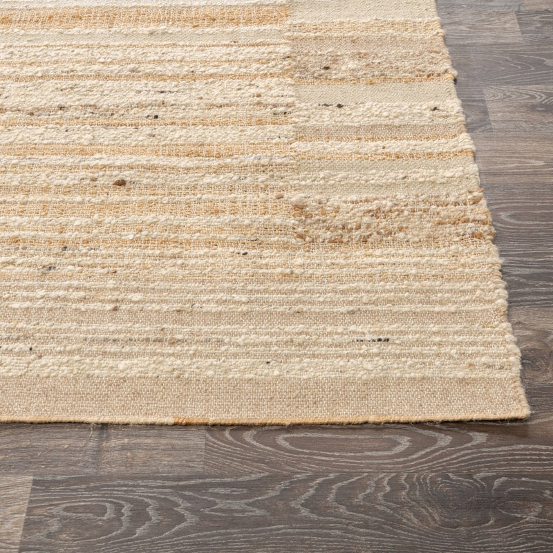 neutral stripes tan ivory area rug jute wool